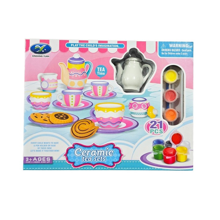 Juego De Te Porcelana Mini Juguete Tetera Personalizable
