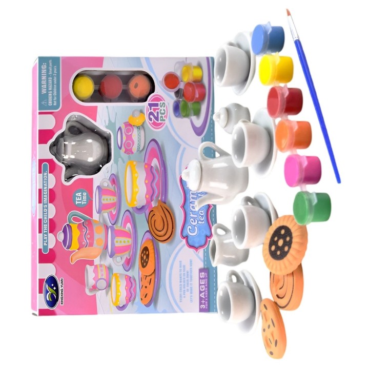 Juego De Te Porcelana Mini Juguete Tetera Personalizable