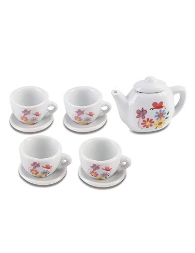 Juego De Te Mini Porcelana Juguete Tetera Platos Ositos