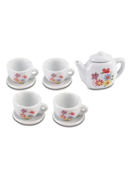 Juego De Te Mini Porcelana Juguete Tetera Platos Ositos
