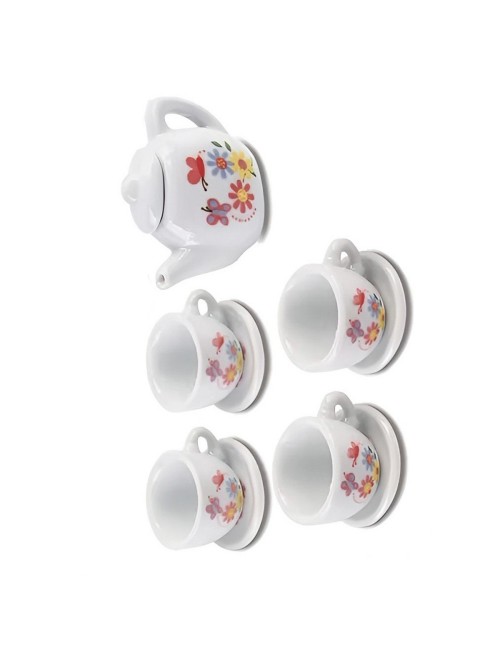 Juego De Te Mini Porcelana Juguete Tetera Platos Ositos