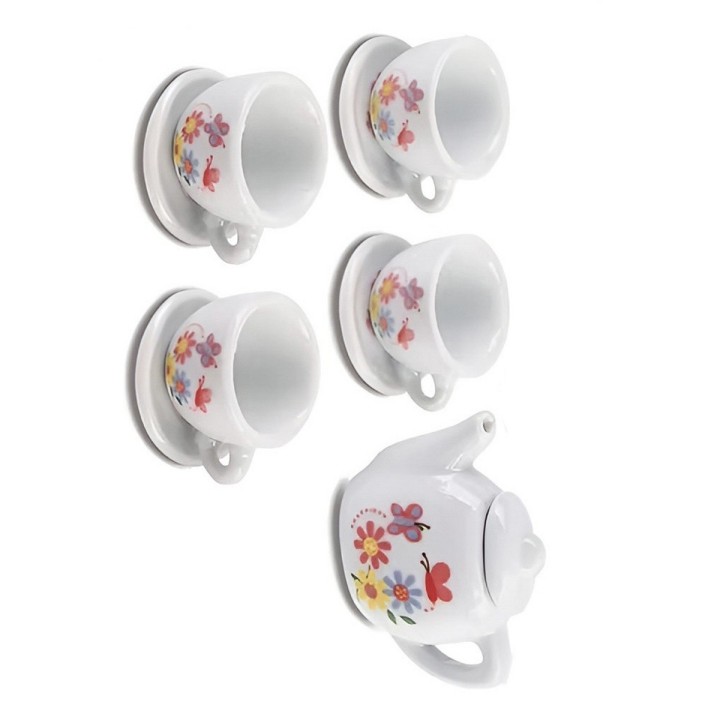 Juego De Te Mini Porcelana Juguete Tetera Platos Ositos