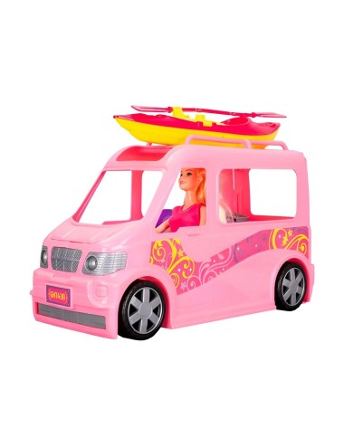 Muñeca Accesorios De Viaje + Carro Juguete Interactivo