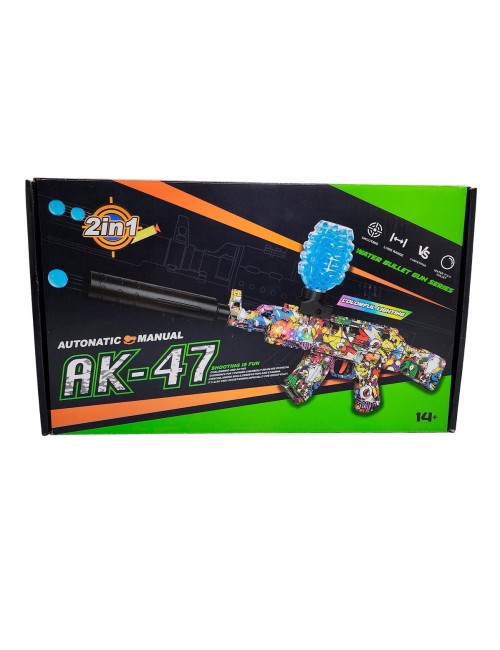 Pistola De Hidrogel Ak-47 2 En 1 Automatica + Accesorios