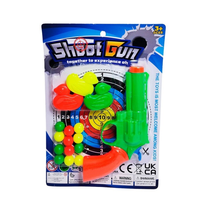 Pistola Lanza Pelotas Nerf Shoot Gun Patitos Agilidad
