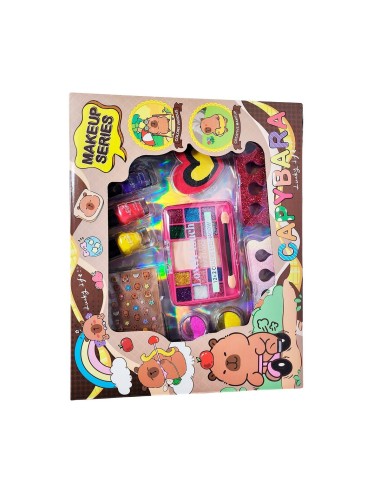 Kit De Manicure Maquillaje Capibara Juguete Niña Interactivo
