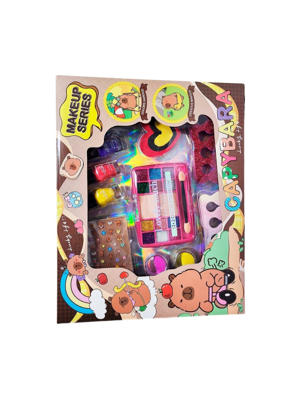 Kit De Manicure Maquillaje Capibara Juguete Niña Interactivo