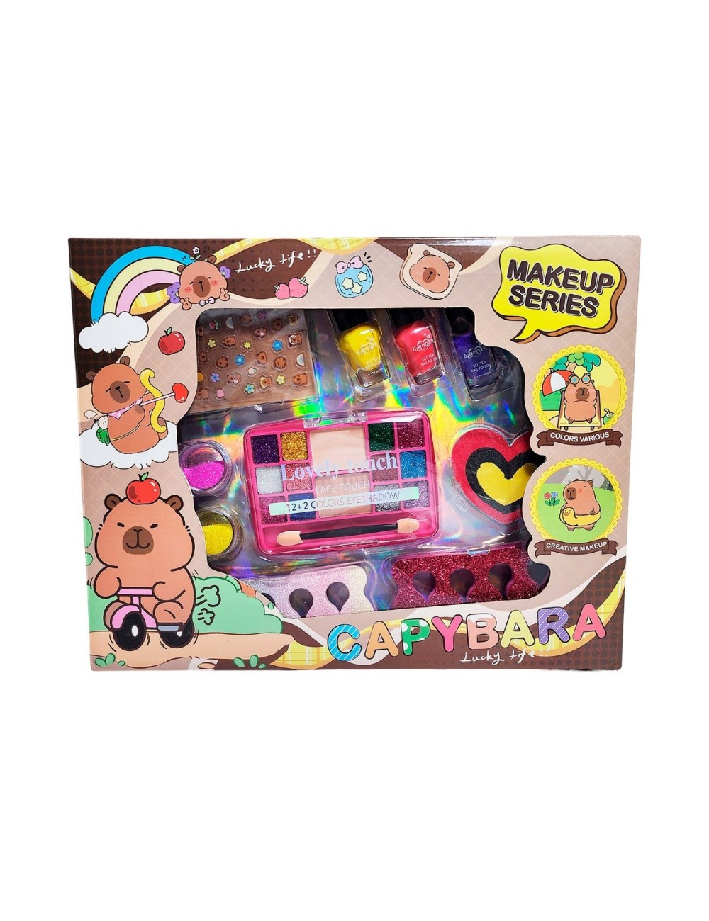 Kit De Manicure Maquillaje Capibara Juguete Niña Interactivo