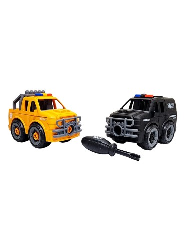 Camion Policia Juguete Armable Interactivo Didactico X 2 Un