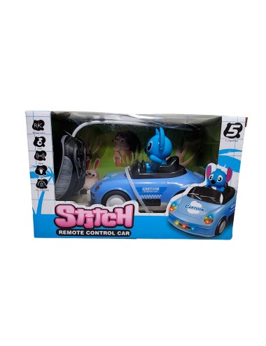 Carro Deportivo Stitch Recargable Con Control Remoto Juguete