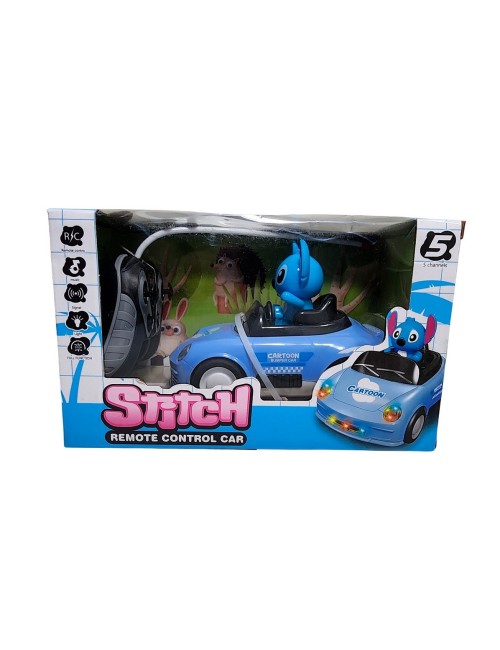 Carro Deportivo Stitch Recargable Con Control Remoto Juguete