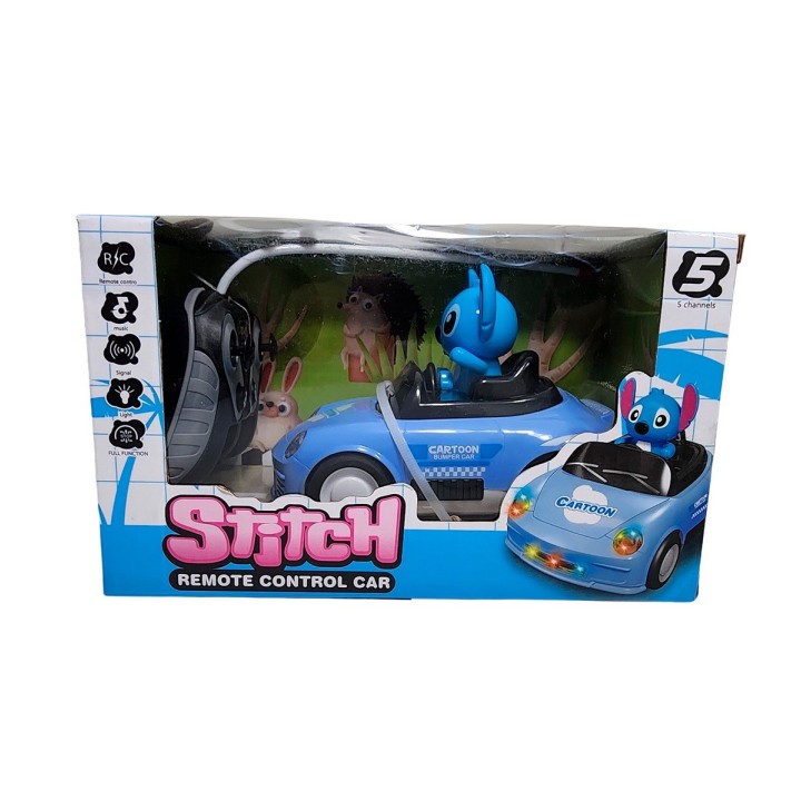 Carro Deportivo Stitch Recargable Con Control Remoto Juguete