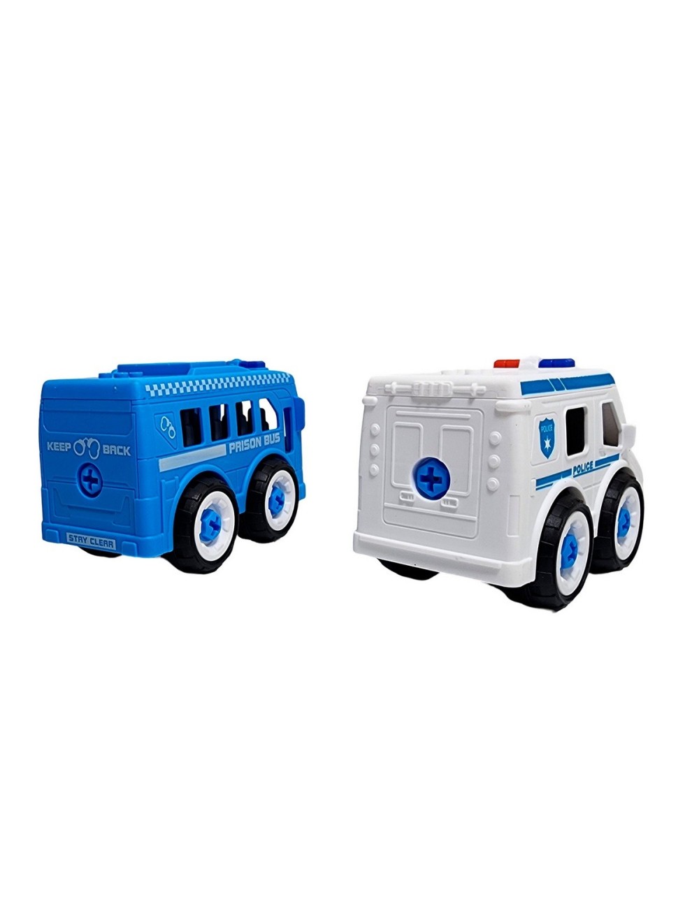Carro Policia Juguete Armable Interactivo Didactico X 2 Unid