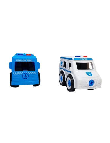 Carro Policia Juguete Armable Interactivo Didactico X 2 Unid