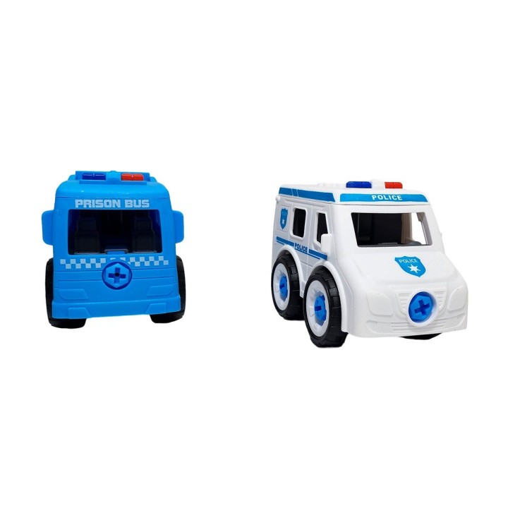 Carro Policia Juguete Armable Interactivo Didactico X 2 Unid