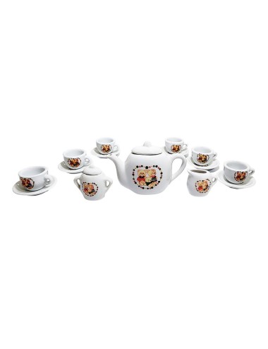 Juego De Te Mini Porcelana Juguete Tetera Platos Ositos
