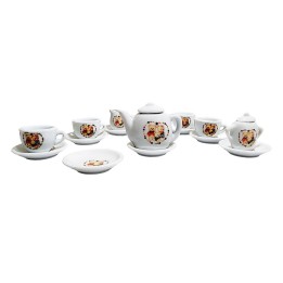 Juego De Te Porcelana Juguete Tetera Platos Pocillos Ositos