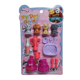 Set De Mascotas Perritos Juguete Didactico + Accesorios