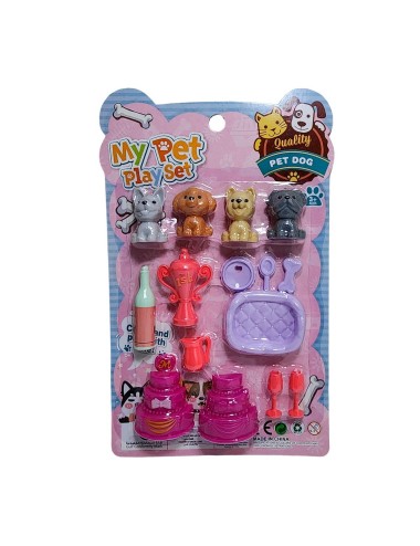 Set De Mascotas Perritos Juguete Didactico + Accesorios