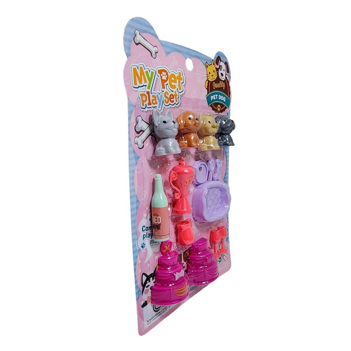 Set De Mascotas Perritos Juguete Didactico + Accesorios