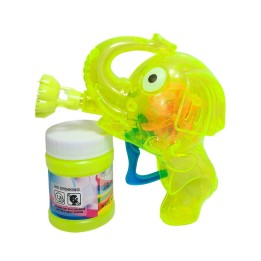 Pistola Burbujera Elefante Con Luces + Liquido Burbujero