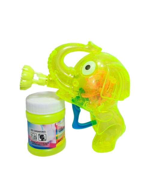Pistola Burbujera Elefante Con Luces + Liquido Burbujero