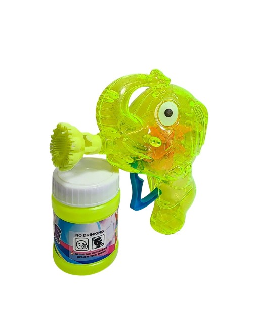 Pistola Burbujera Elefante Con Luces + Liquido Burbujero