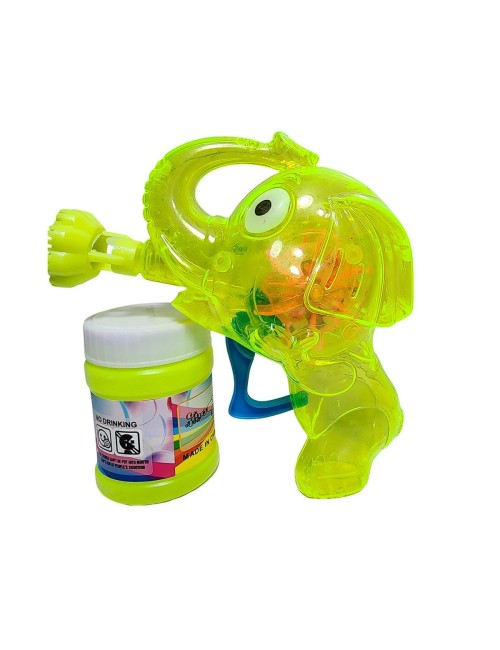 Pistola Burbujera Elefante Con Luces + Liquido Burbujero