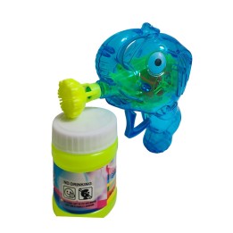 Pistola Burbujera Elefante Con Luces + Liquido Burbujero