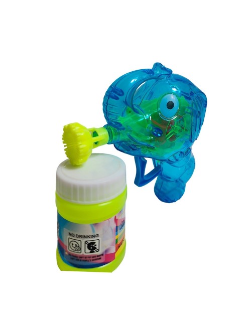 Pistola Burbujera Elefante Con Luces + Liquido Burbujero