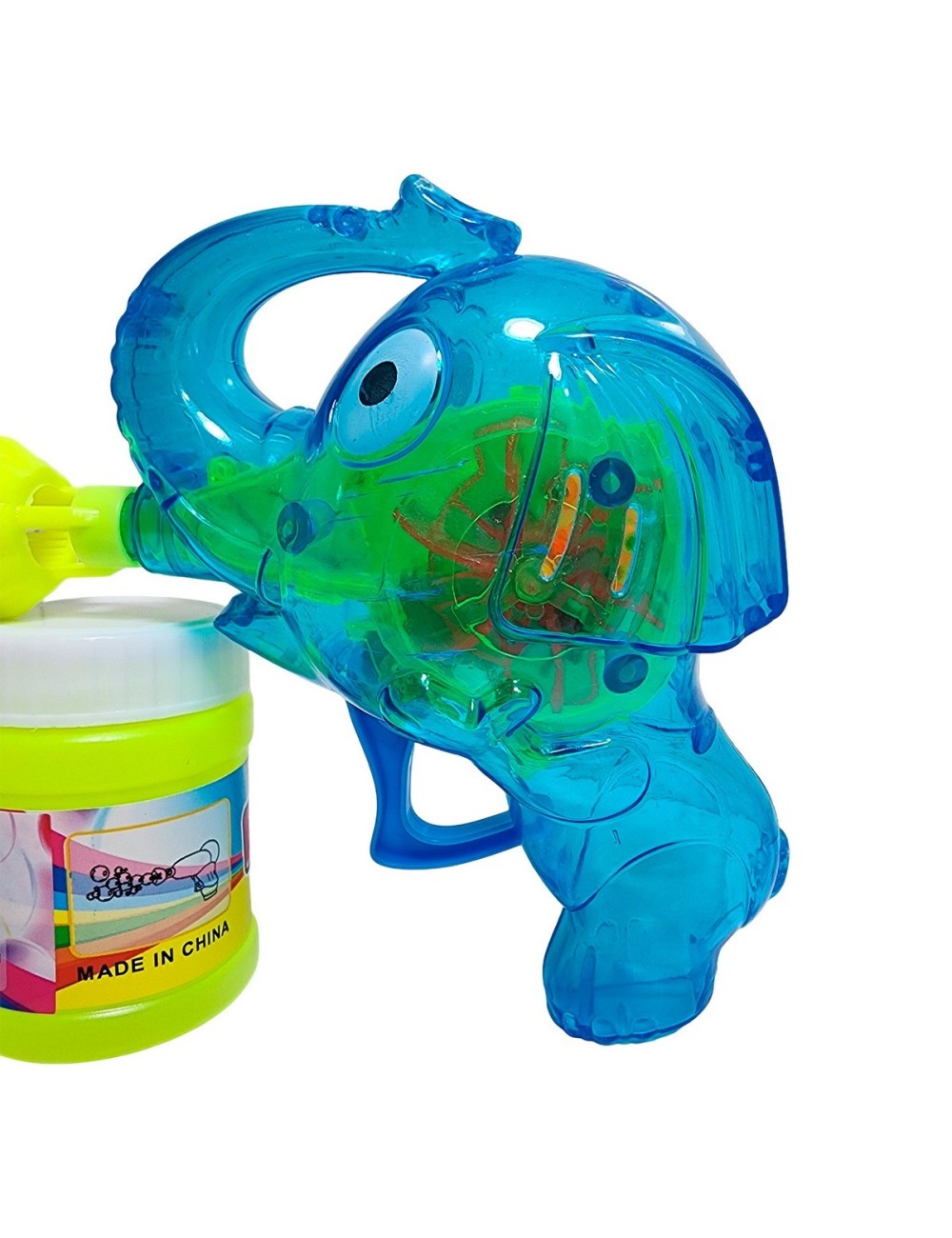 Pistola Burbujera Elefante Con Luces + Liquido Burbujero