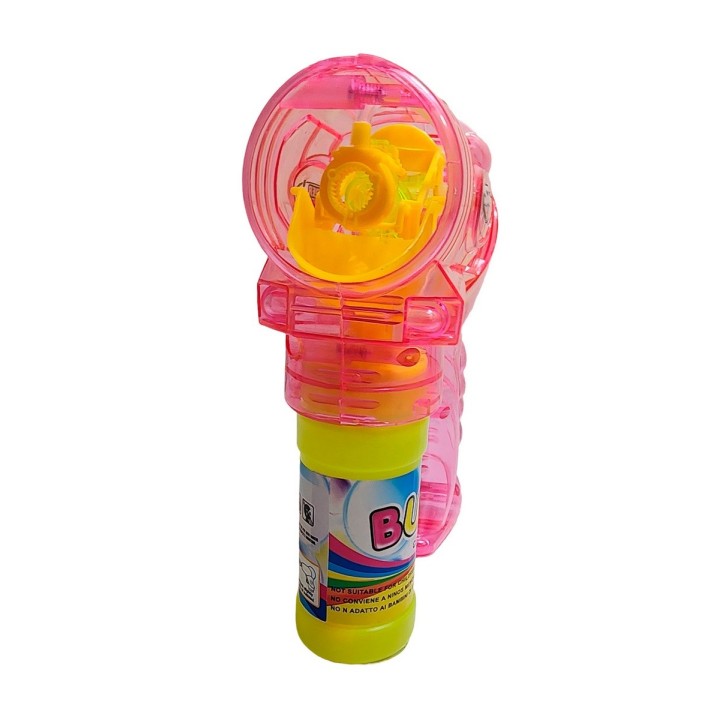 Pistola Burbujera Con Luces + Liquido Burbujero