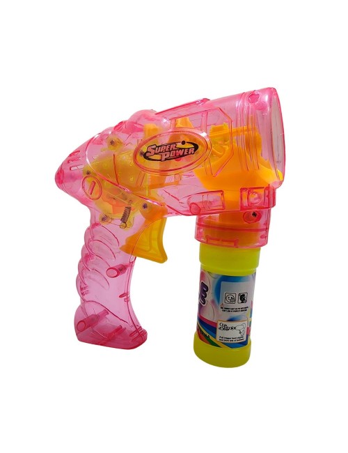 Pistola Burbujera Con Luces + Liquido Burbujero