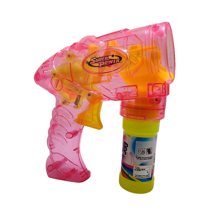 Pistola Burbujera Con Luces + Liquido Burbujero