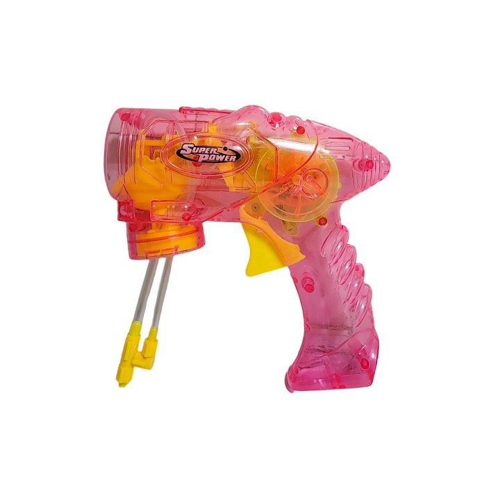 Pistola Burbujera Con Luces + Liquido Burbujero