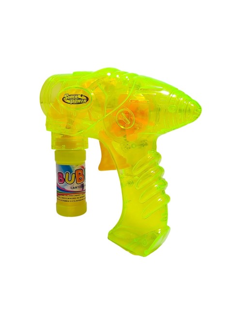 Pistola Burbujera Con Luces + Liquido Burbujero