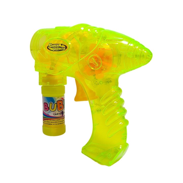 Pistola Burbujera Con Luces + Liquido Burbujero