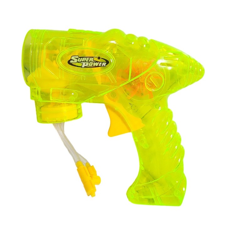 Pistola Burbujera Con Luces + Liquido Burbujero