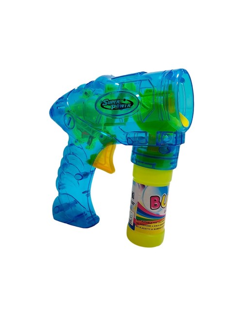 Pistola Burbujera Con Luces + Liquido Burbujero