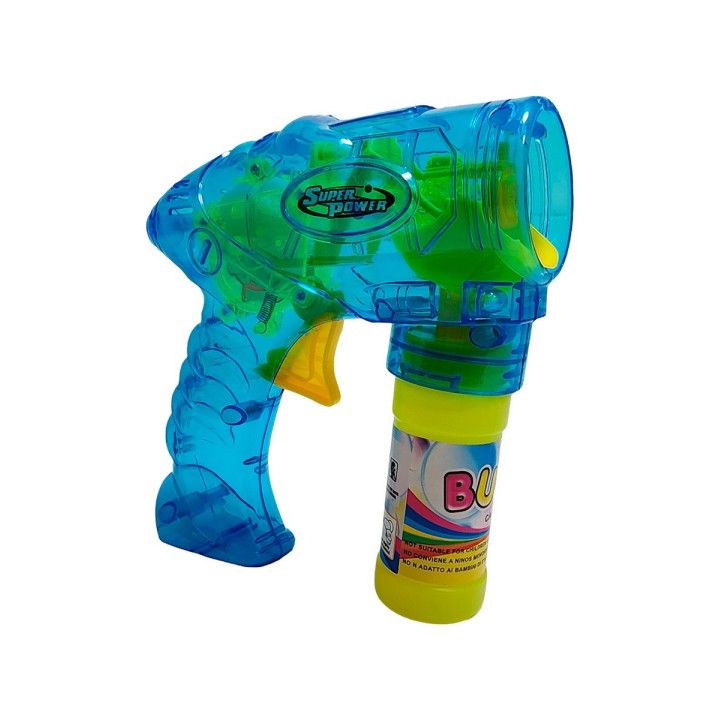 Pistola Burbujera Con Luces + Liquido Burbujero