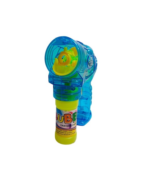 Pistola Burbujera Con Luces + Liquido Burbujero