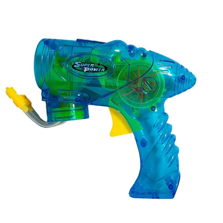 Pistola Burbujera Con Luces + Liquido Burbujero