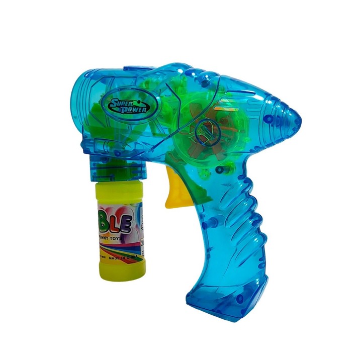 Pistola Burbujera Con Luces + Liquido Burbujero