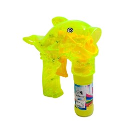 Pistola Burbujera Tiburon Con Luces + Liquido Burbujero