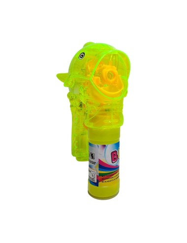 Pistola Burbujera Tiburon Con Luces + Liquido Burbujero
