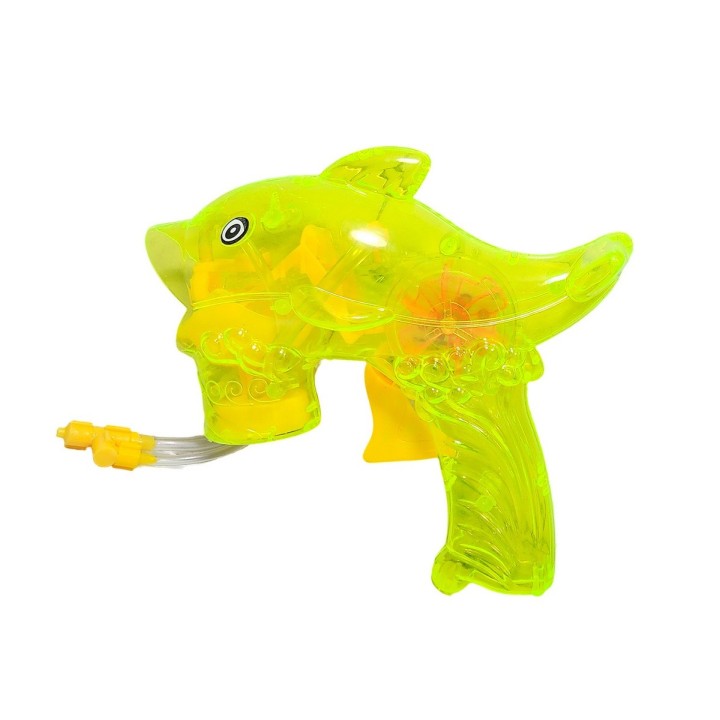 Pistola Burbujera Tiburon Con Luces + Liquido Burbujero