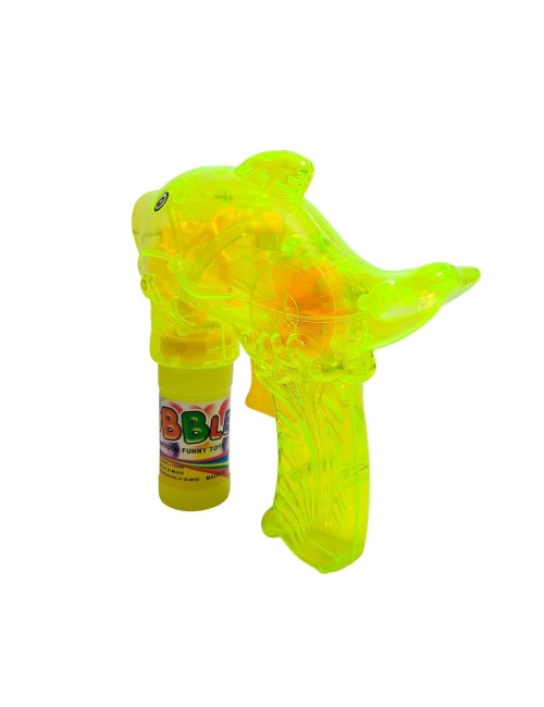 Pistola Burbujera Tiburon Con Luces + Liquido Burbujero