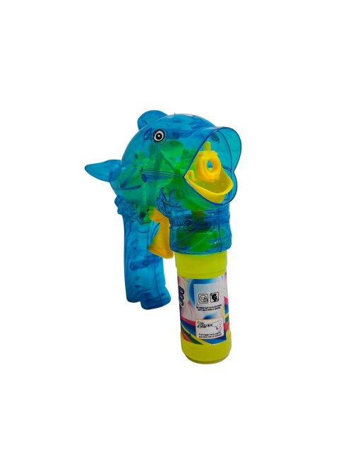 Pistola Burbujera Tiburon Con Luces + Liquido Burbujero