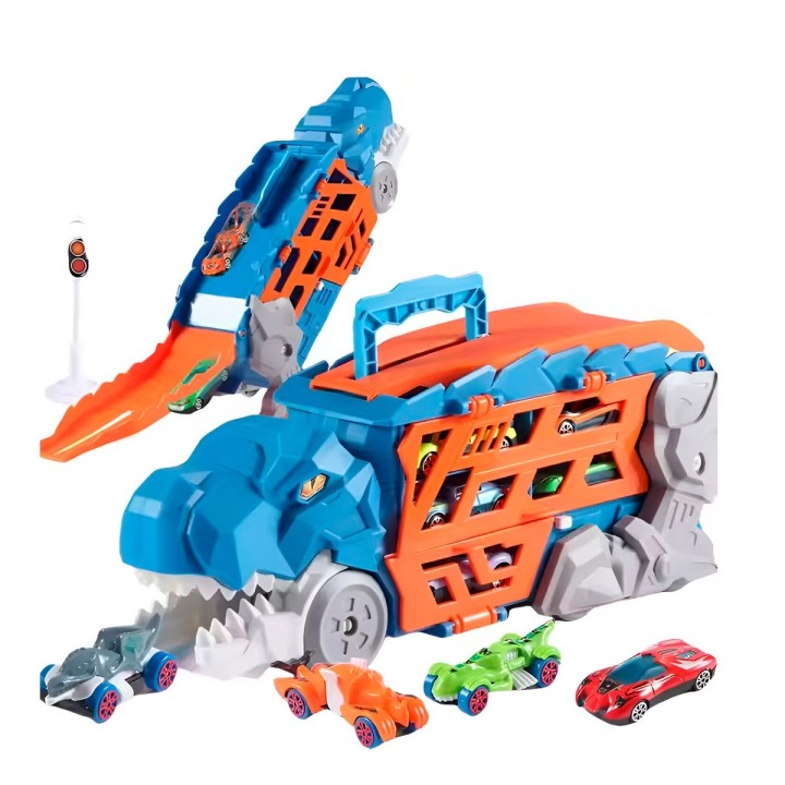 Pista Dinosaurio Dino truck catapulta