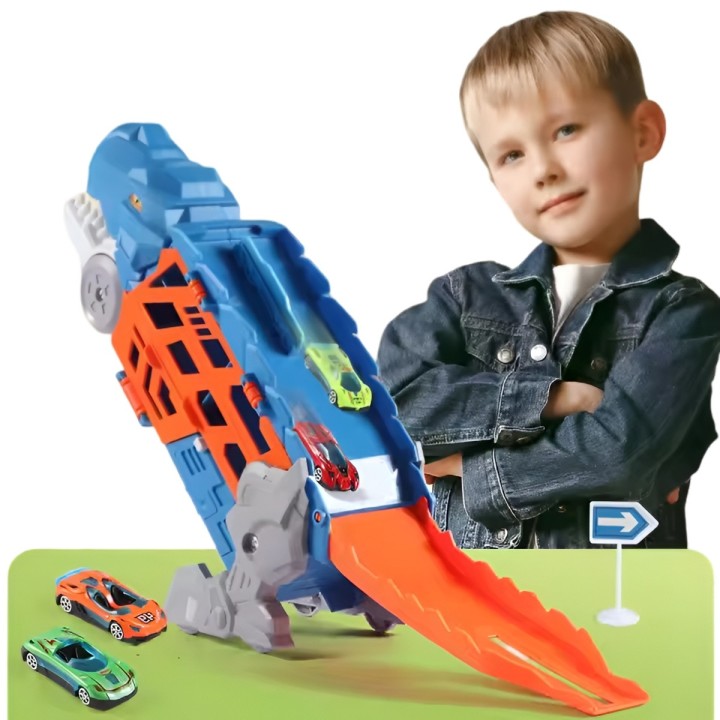 Pista Dinosaurio Dino truck catapulta